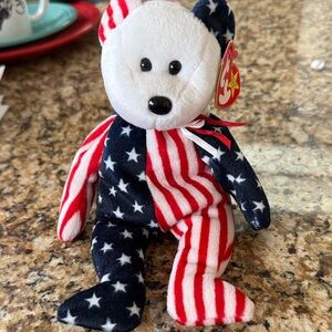 Ty Patriotic Stars and Stripes Bear - Red, White, and Blue